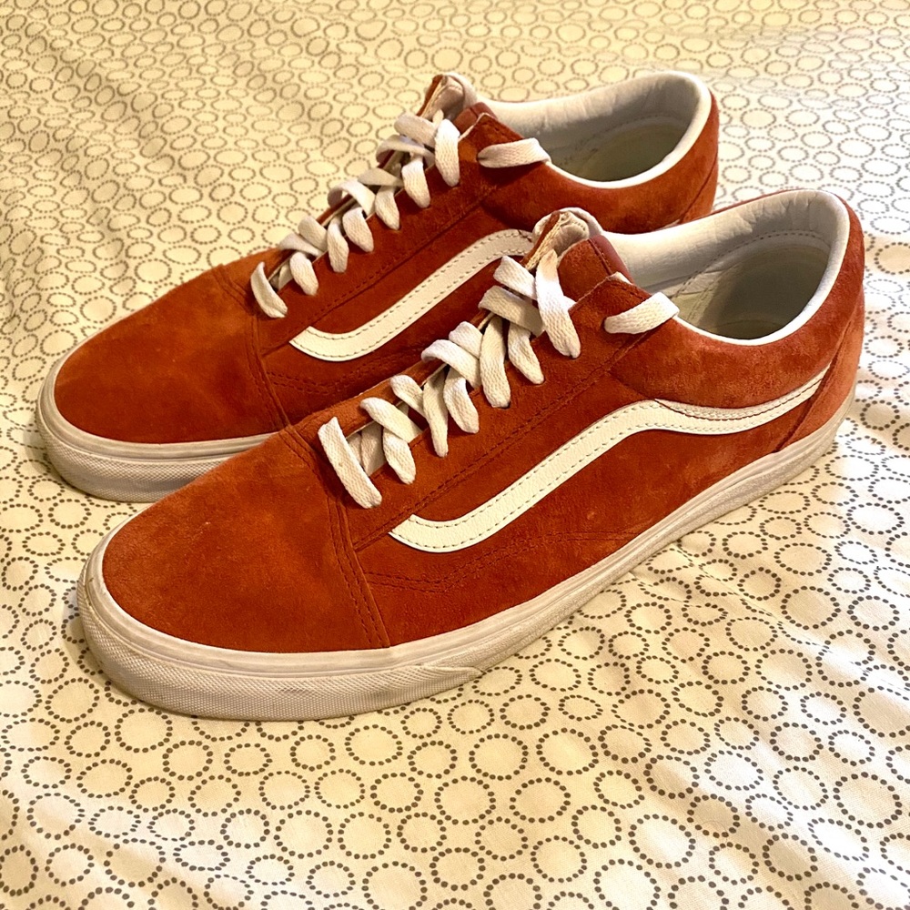 Burn Orange Suede Old Skool Vans Size 12